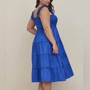 Torrid - Royal Blue Smocked Midi Dress